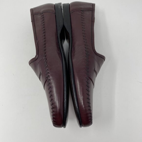 NEW santoni leather slip on loafer shoes main image 5